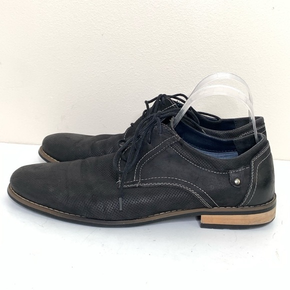 Steve Madden Cherf Black Leather Oxfords Size 10.5 - Picture 4 of 7